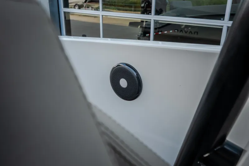 Slide: The Image of Speaker installed on 2025 Navan S30 boat interior, near window. - 38