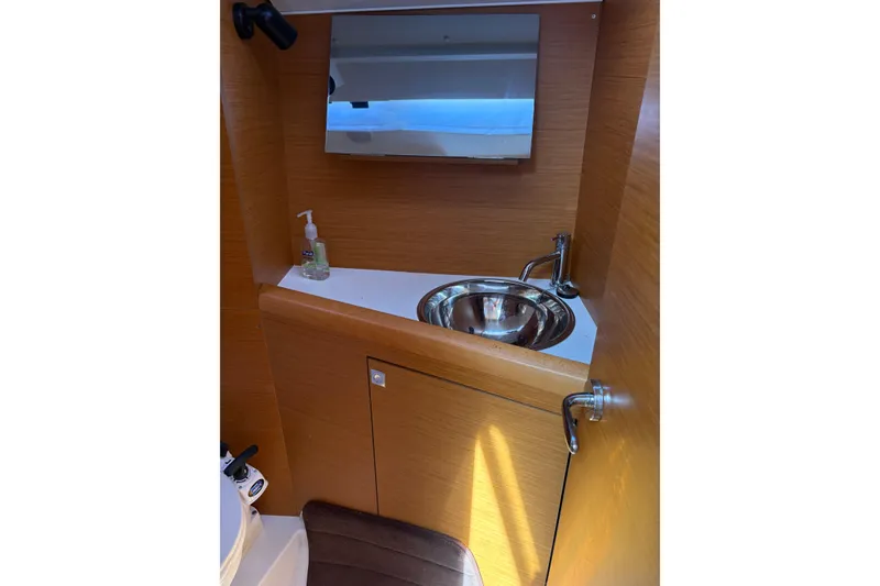 Slide: The Image of Bathroom sink area in a 2017 Jeanneau Sun Odyssey 349 yacht. - 30