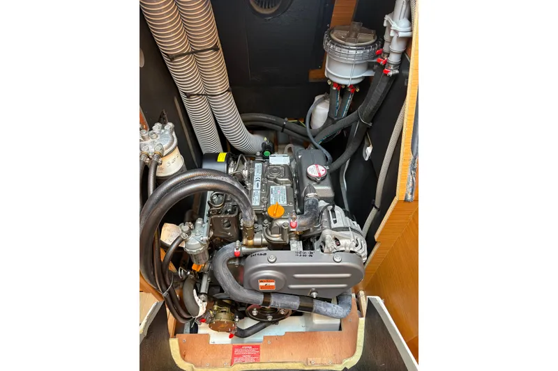 Slide: The Image of Engine compartment of a 2017 Jeanneau Sun Odyssey 349 sailboat. - 41