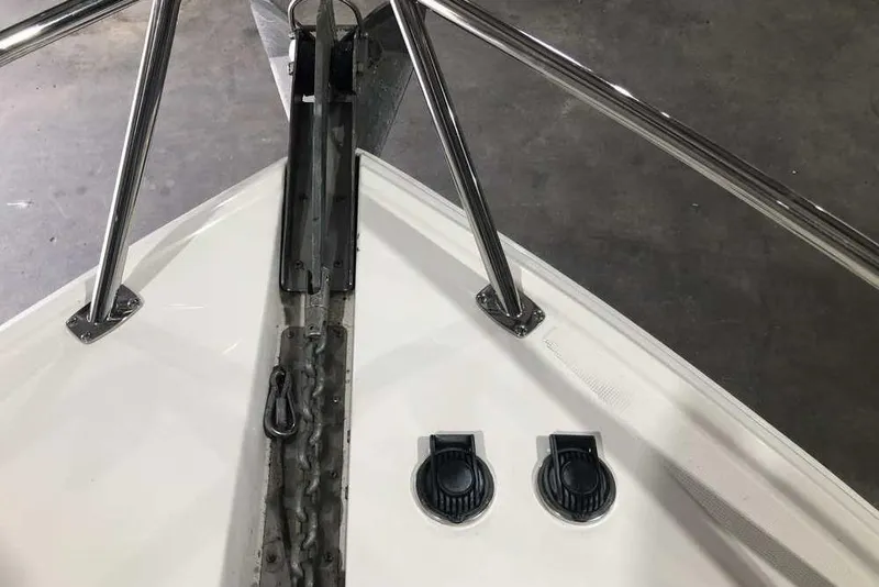 Slide: The Image of Bow of 2007 Regal 3350 Sport Cruiser with anchor and railings. - 12