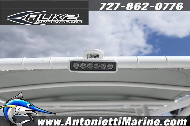 Slide: The Image of 2026 ALK2 Powerboats 22 CRS with LED light, Antonietti Marine branding. - 19