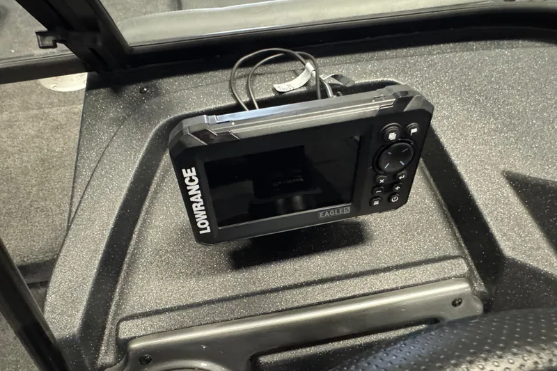 Slide: The Image of Fishfinder device on 2026 Tracker Pro Guide V-175 Combo boat dashboard. - 8