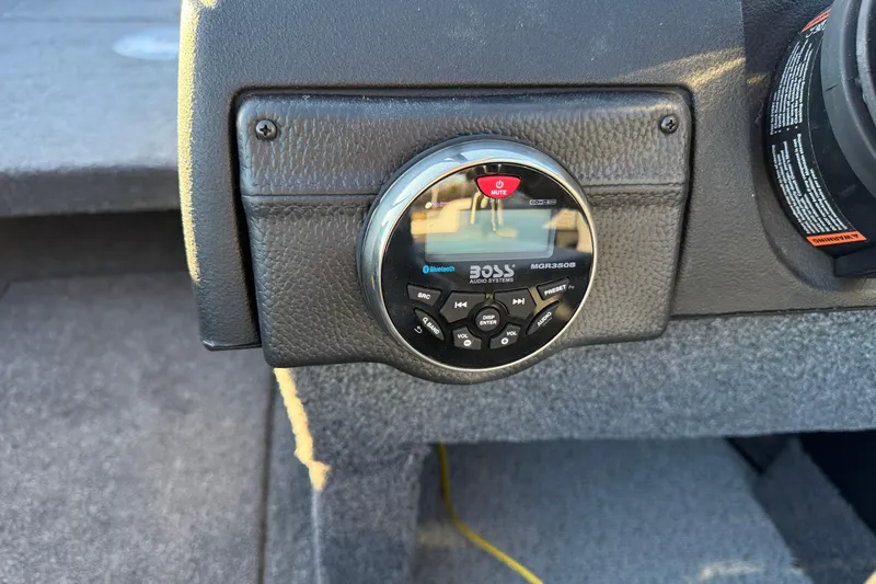 Slide: The Image of Audio system in 2026 Crestliner 1850 Super Hawk boat dashboard. - 14