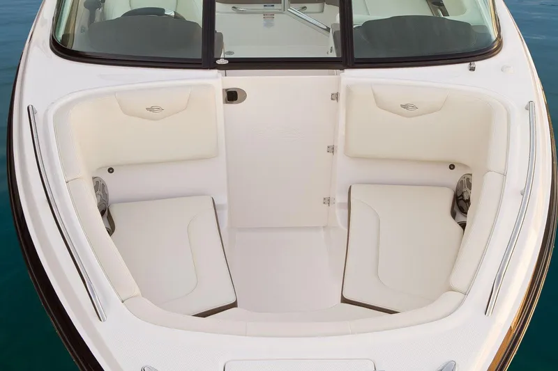 Slide: The Image of Manufacturer Provided Image: 2017 Chaparral 227 SSX boat interior with white seating. - 10