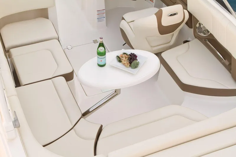 Slide: The Image of Manufacturer Provided Image: 2017 Chaparral 227 SSX boat interior with seating and table. - 12