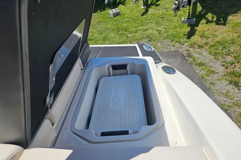 Slide: The Image of Engine compartment of a 2017 Chaparral 227 SSX boat with Volvo Penta 240 V6 engine. - 29