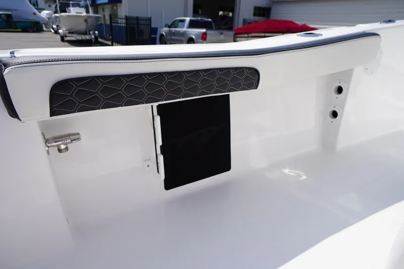 Slide: The Image of 2026 Tidewater 198 CC Adventure boat interior detail with sleek design and modern features. - 32