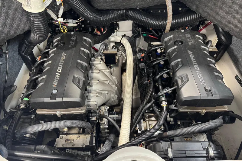 Slide: The Image of 2017 Yamaha SX240 HO engine compartment with high output engines. - 5