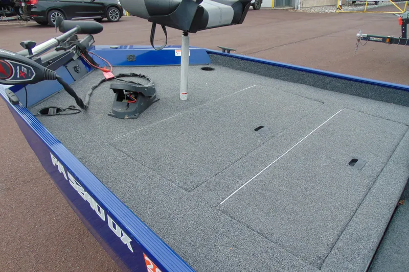 Slide: The Image of 2020 Crestliner 1700 Storm boat deck with seating and storage compartments. - 4