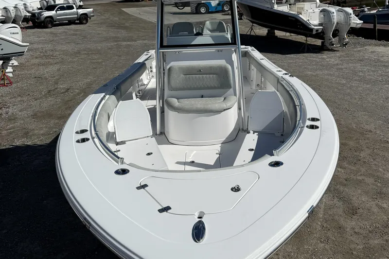 Slide: The Image of 2019 Sportsman Open 282 Center Console boat with spacious seating and sleek design. - 18