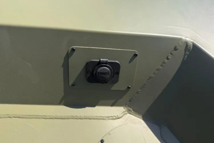 Slide: The Image of Outlet on 2026 Crestliner 1870 Retriever FCC boat interior, showcasing durable construction. - 5