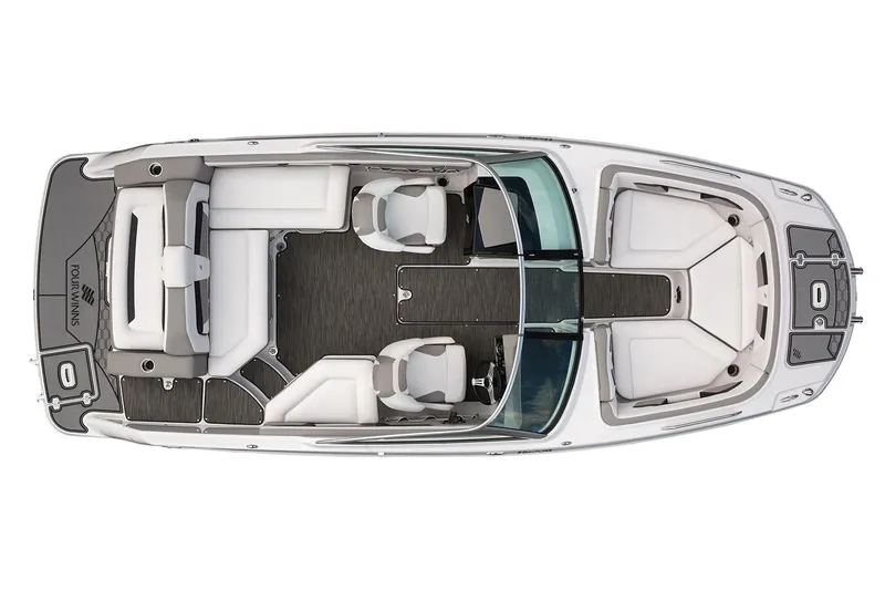 Slide: The Image of Manufacturer Provided Image: 2019 Four Winns HD220 boat interior layout, top view. - 6