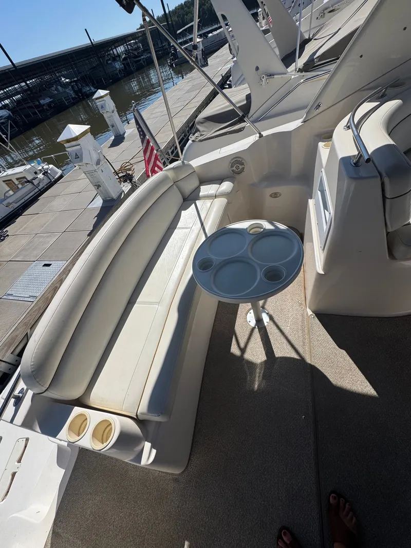 Slide: The Image of Interior of a 2005 Rinker Fiesta Vee 342 yacht at the dock. - 9