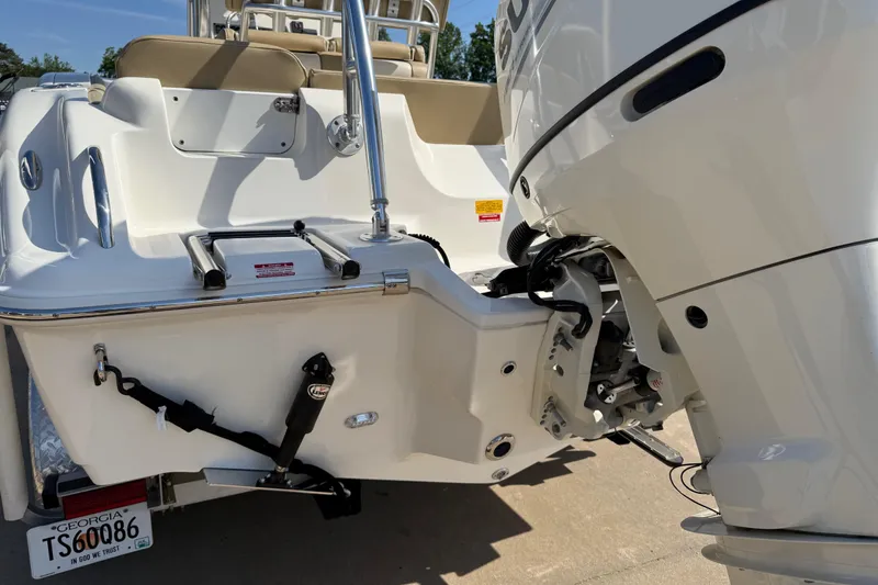 Slide: The Image of 2017 Key West 219 FS boat with outboard motor and Georgia license plate. - 53