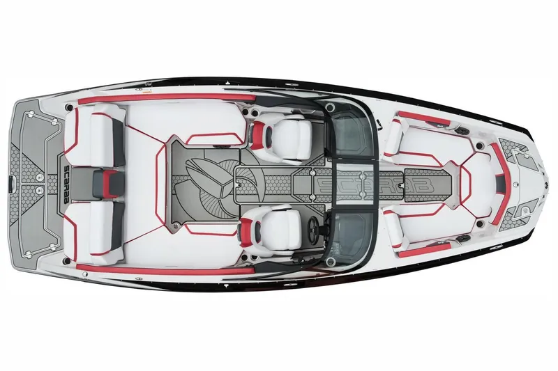 Slide: The Image of 2018 Scarab 215 ID boat, top view, modern design. - 33