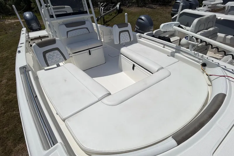 Slide: The Image of 2019 World Cat 230 CC boat with spacious seating and modern design. - 20