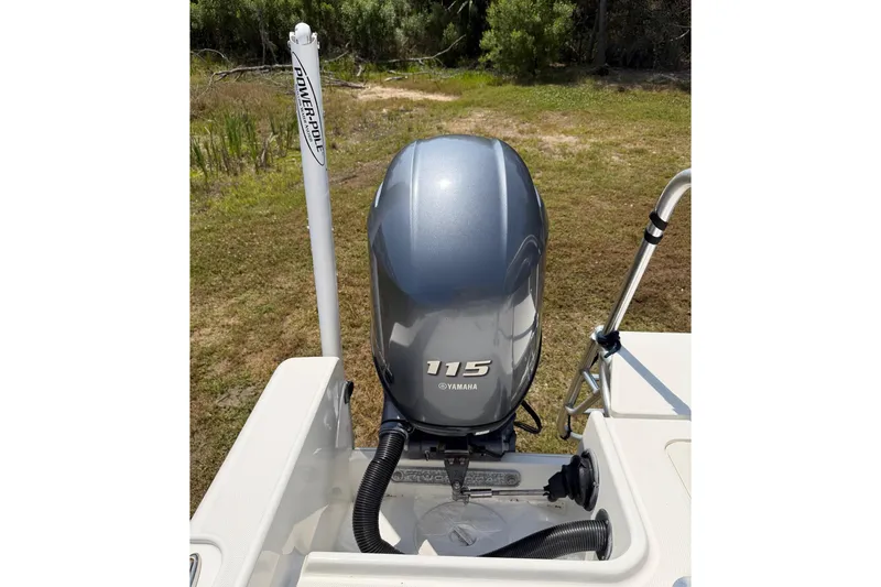 Slide: The Image of 2019 World Cat 230 CC boat with Yamaha 115 engine and Power-Pole anchor. - 41