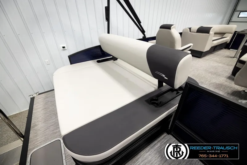 Slide: The Image of 2026 Bennington 22 SSBSF boat interior with sleek seating design. - 24