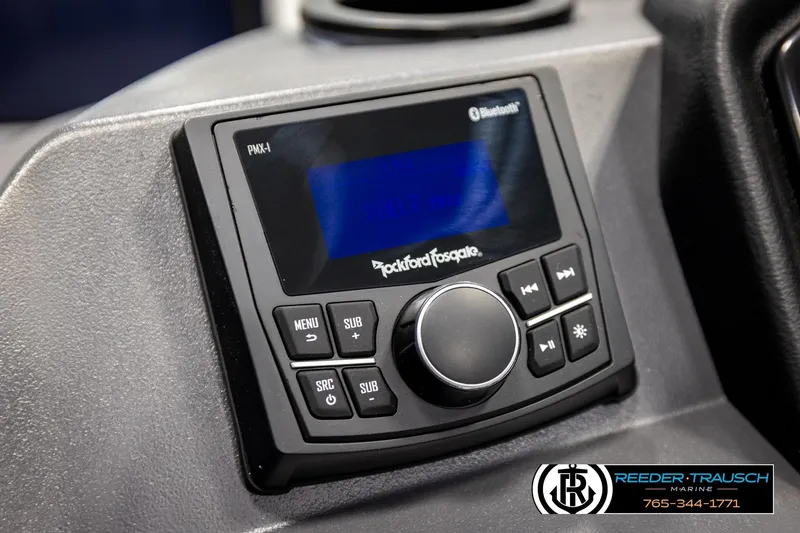 Slide: The Image of Rockford Fosgate PMX-1 stereo system in 2026 Bennington 22 SSBSF boat dashboard. - 33