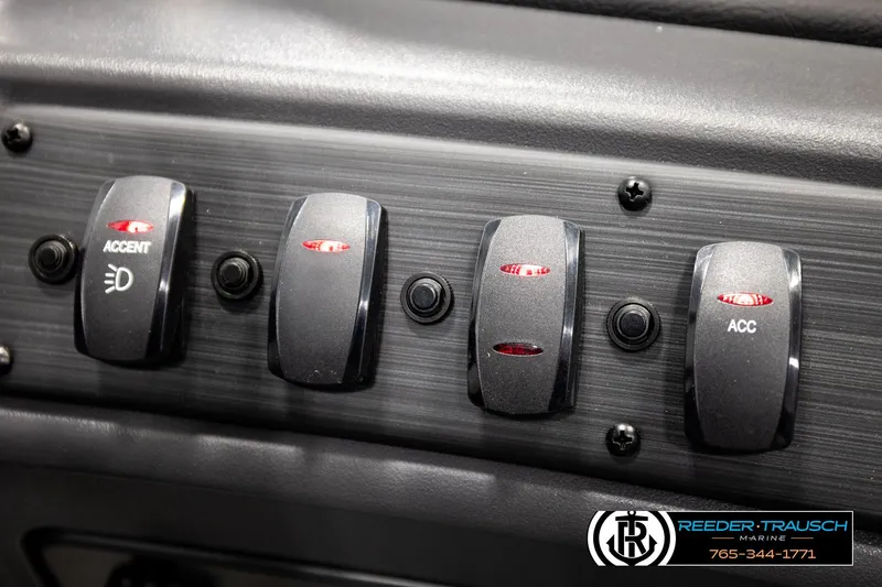 Slide: The Image of Dashboard switches on a 2026 Bennington 22 SSBSF boat. - 36