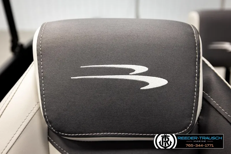 Slide: The Image of 2026 Bennington 22 SSBSF boat seat with logo, featuring sleek stitching design. - 41
