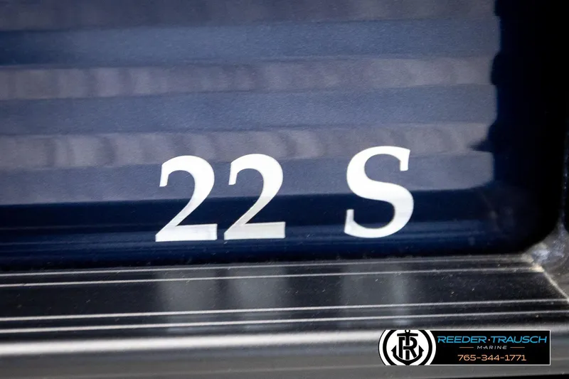 Slide: The Image of Close-up of Bennington 22 SSBSF boat model number, 2026 edition. - 50
