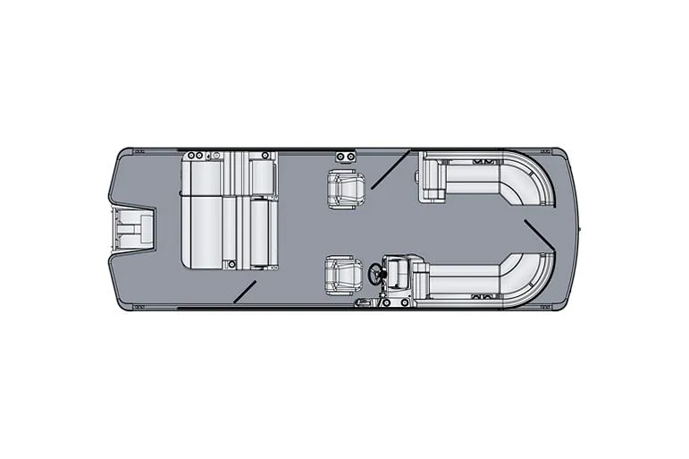 The Image of Manufacturer Provided Image: Floor plan of 2025 Harris Sunliner 230 Sport pontoon boat. - 4