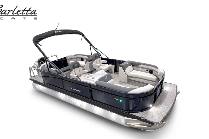 Slide: The Image of 2026 Barletta Sanza pontoon boat with sleek design and spacious seating. - 5