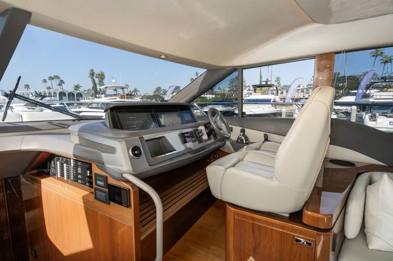 Slide: The Image of Interior of 2019 Princess F55 yacht with modern helm station. - 49