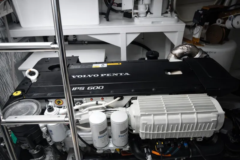 Slide: The Image of Volvo Penta IPS 600 engine in 2018 Cruisers Yachts 50 Cantius. - 62