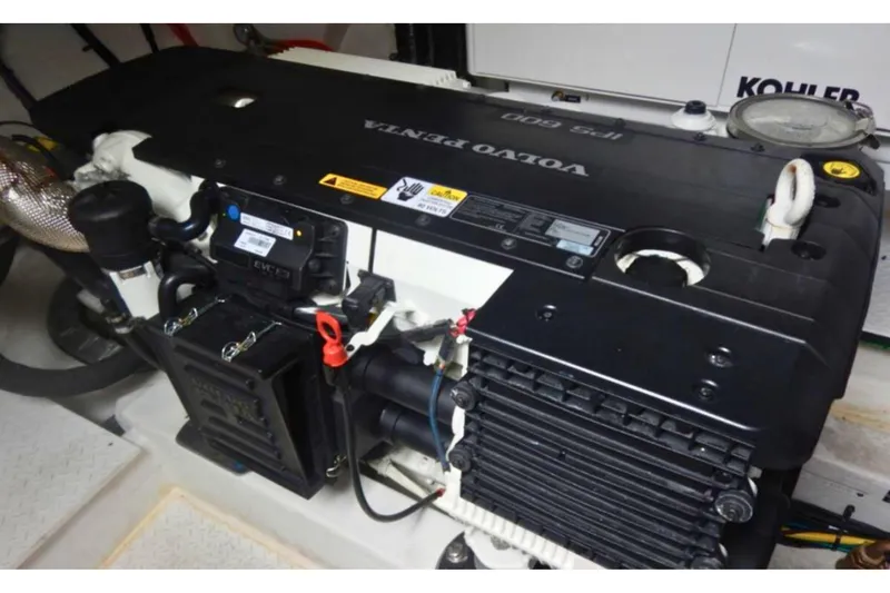 Slide: The Image of Engine room of 2018 Cruisers Yachts 50 Cantius with Volvo Penta engine. - 64