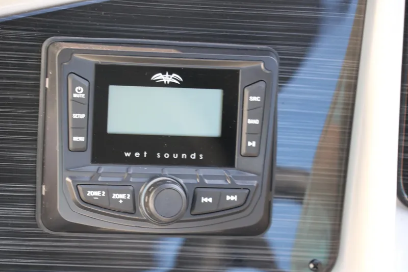 Slide: The Image of 2025 Sylvan Mirage X X1 CLZ DH audio system with Wet Sounds control panel. - 29