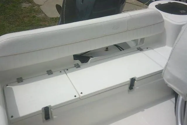 Slide: The Image of 2014 Sea Fox 226 Commander boat seating and storage area. - 27