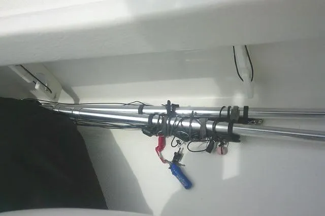 Slide: The Image of Fishing rods stored on a 2014 Sea Fox 226 Commander boat. - 39