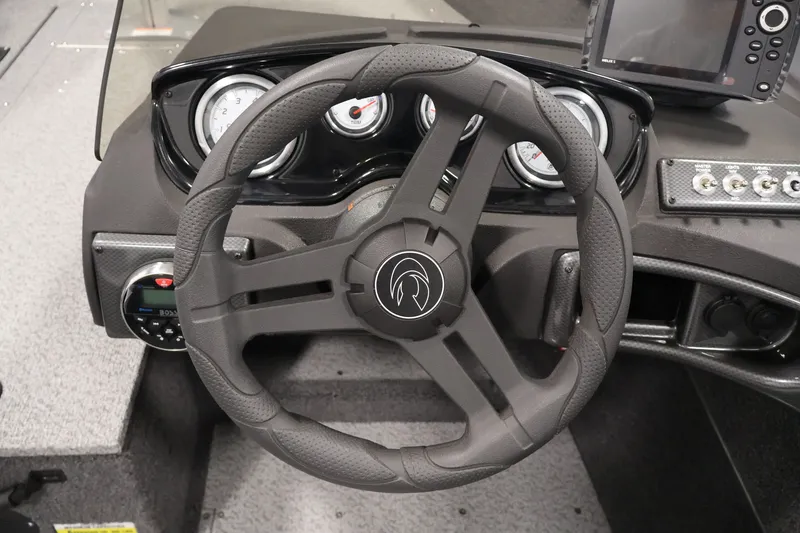 Slide: The Image of Steering wheel and dashboard of 2027 Crestliner 1650 HAWK SC boat. - 27