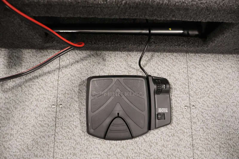 Slide: The Image of Foot pedal control on 2027 Crestliner 1650 HAWK SC boat, featuring Minn Kota system. - 18