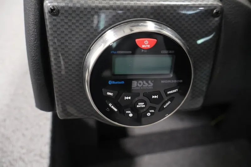 Slide: The Image of Audio system in 2026 Crestliner 1750 Fish Hawk SC boat, featuring Bluetooth connectivity. - 32