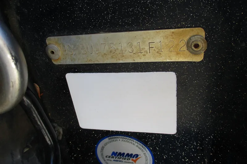 Slide: The Image of Hull identification number on a 2022 Nitro Z20 boat with certification sticker. - 33