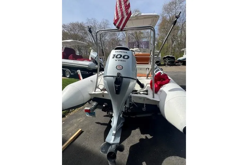 Slide: The Image of 2019 Brig Navigator 570 with Honda 100 VTEC engine, parked outdoors. - 3