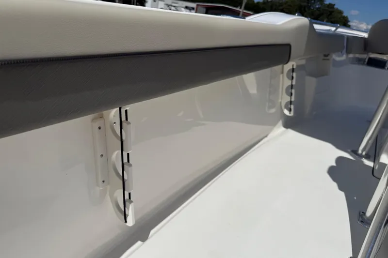 Slide: The Image of 2026 Key West 239 FS boat interior detail with sleek design and modern features. - 38