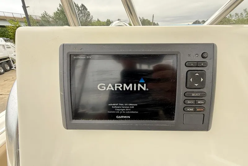 Slide: The Image of Garmin echomap DV on 2016 Key West 219 FS boat dashboard. - 27