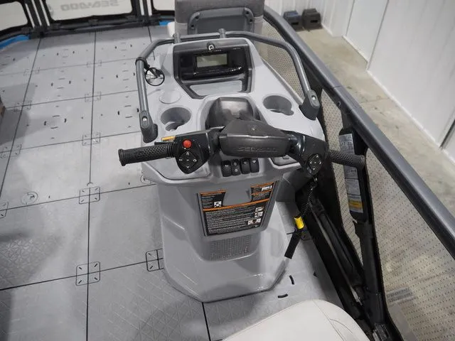 Slide: The Image of 2023 Sea-Doo Switch 16 steering console with controls. - 11