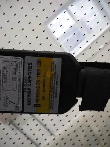 Slide: The Image of Sea-Doo Switch 16, 2023, capacity label for 8 persons or 1128 lbs. - 12