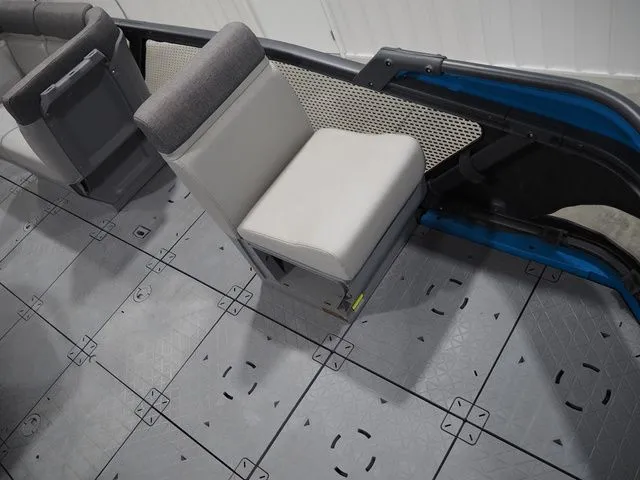 Slide: The Image of Interior of 2023 Sea-Doo Switch 16 with gray seating. - 7