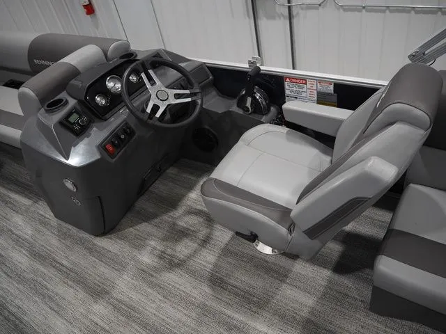 Slide: The Image of 2025 Bennington S Quad Bench 21 SSR boat interior cockpit. - 10