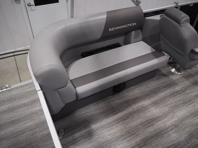 Slide: The Image of Bennington S Quad Bench 21 SSR, gray upholstery, 2025 model. - 7