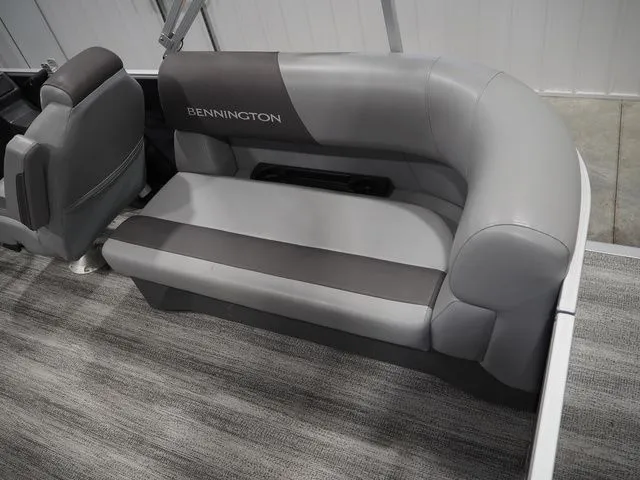 Slide: The Image of Bennington S Quad Bench 21 SSR, gray seating, 2025 model. - 8
