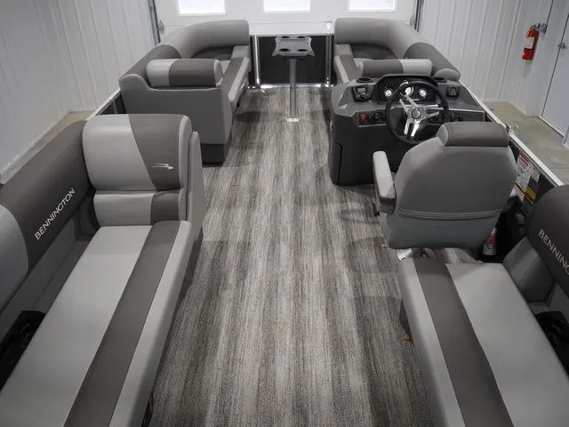 Slide: The Image of Interior of 2025 Bennington S Quad Bench 21 SSR pontoon boat. - 12