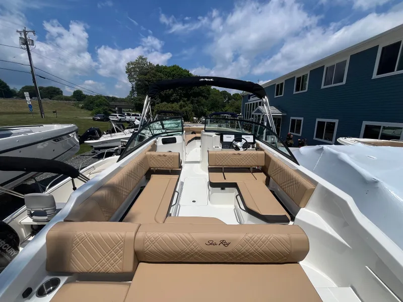 Slide: The Image of Interior view of a 2026 Sea Ray SDX 250 Outboard boat. - 3