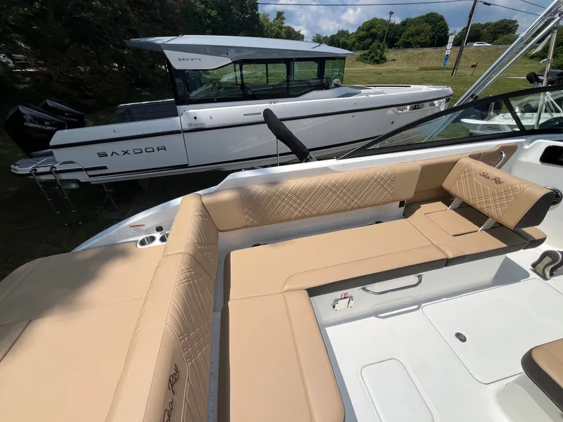 Slide: The Image of Sea Ray SDX 250 Outboard 2026 with luxurious seating area. - 6